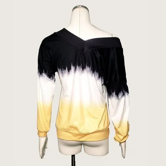 ** Ombre Double V Top - Picture 7 of 9